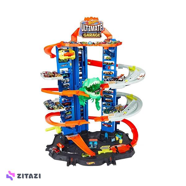 بازی آموزشی پارکینگ ماشین مدل HOT WHEELS Robotics T-rex Ultimate Garage